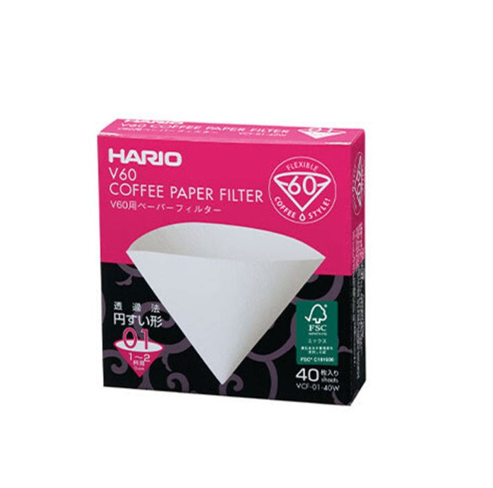 V60 PAPER FILTER WHITE 40 SHEETS