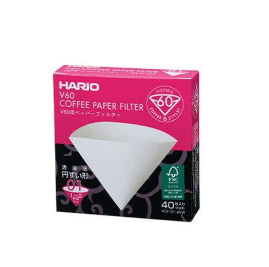 V60 PAPER FILTER WHITE 40 SHEETS