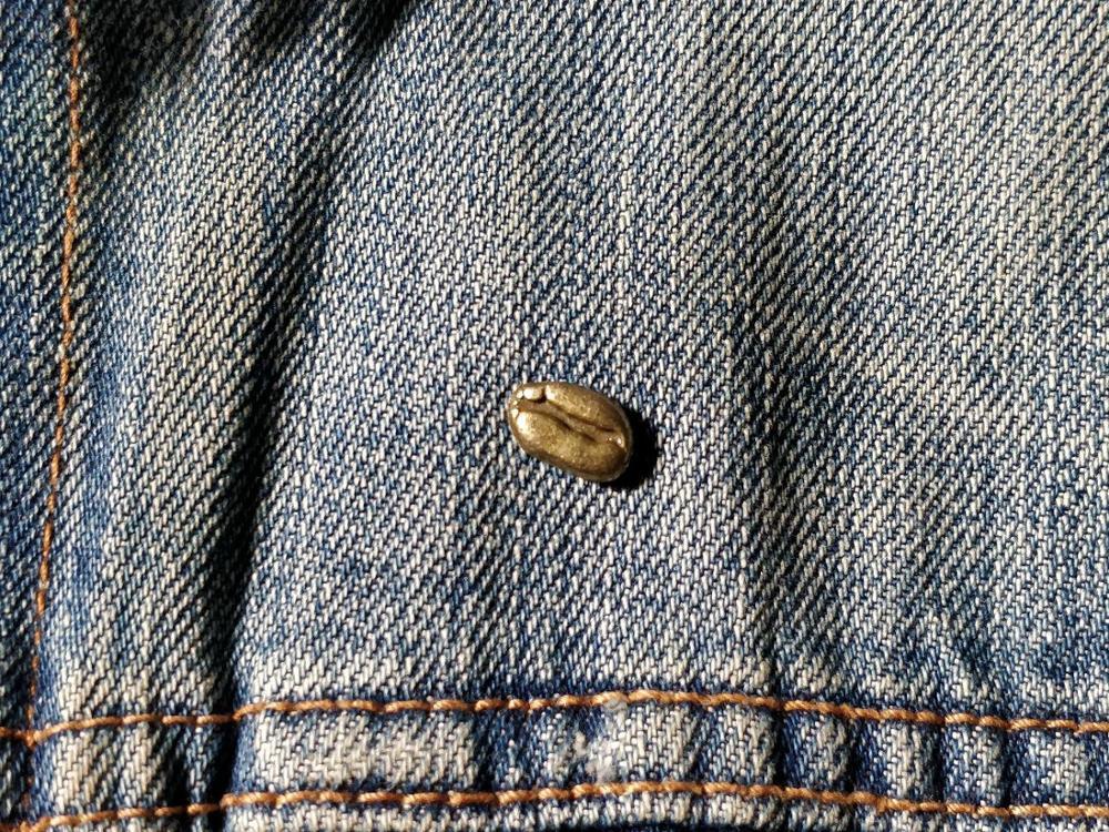 Coffee Bean Pin Badge